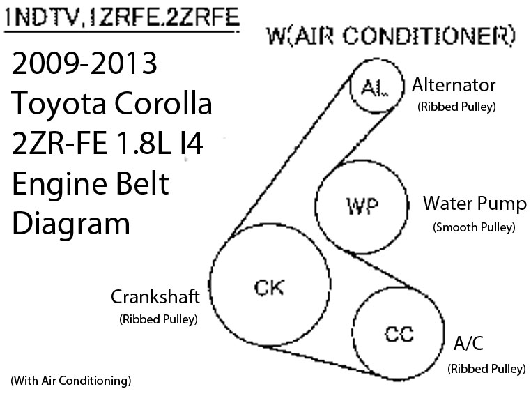2009 Toyota Corolla Serpentine Belt Diagram - Free Diagram For Student