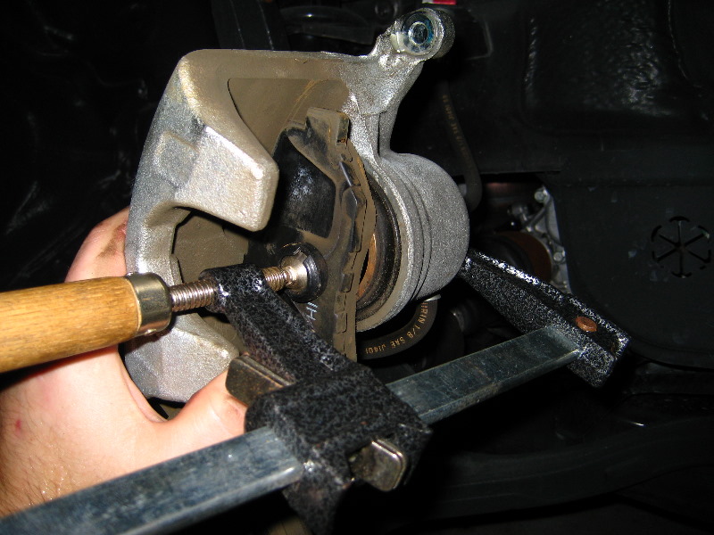 Replacing rear honda accord brake pad #7