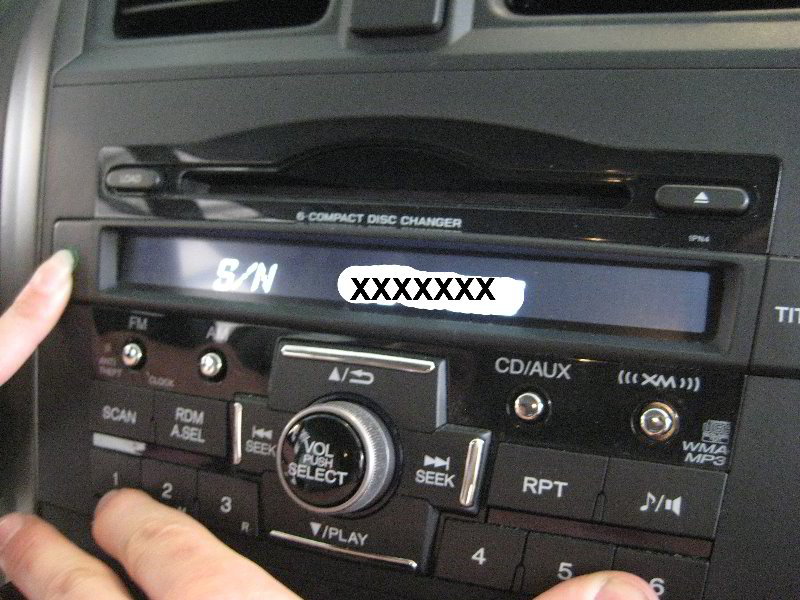Honda crv how to enter radio code #1