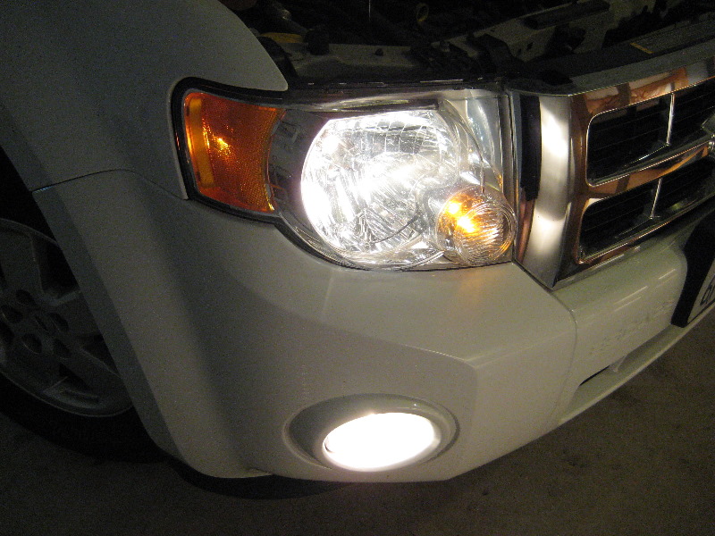 How to replace ford escape headlight bulb